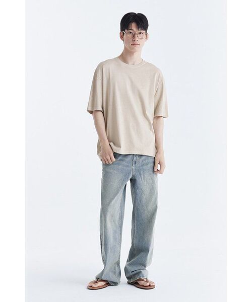 MUSINSA STANDARD（ムシンサスタンダード）の「ビッグブラシワイドデニムパンツ[イエロースカイブルー]（デニムパンツ・メンズ・その他・26/27/28/29/30/31/32/33/34/36/38/40/42）」の18枚目の写真