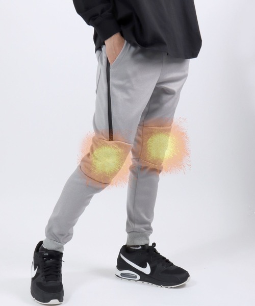 Salong hameu(サロン ハミュー)の「電熱式ボンディング裏フリーステックパンツ/スウェットジョガーパンツ メンズ レディース ユニセックス(スウェットパンツ・メンズ・グレー/ブラック・M/L/XL)」の1枚目の写真