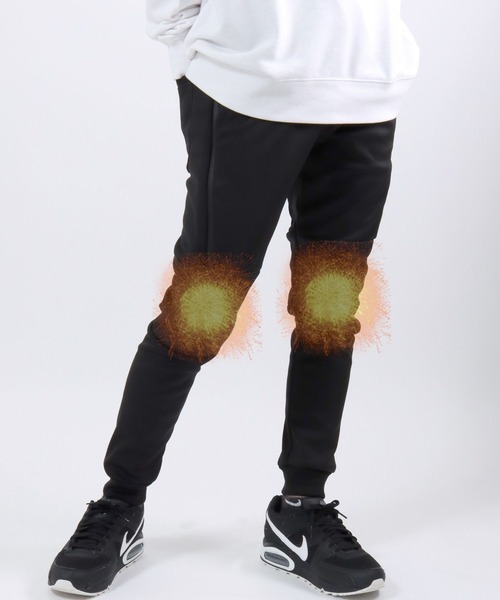 Salong hameu(サロン ハミュー)の「電熱式ボンディング裏フリーステックパンツ/スウェットジョガーパンツ メンズ レディース ユニセックス(スウェットパンツ・メンズ・グレー/ブラック・M/L/XL)」の2枚目の写真