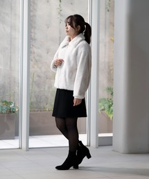 STRAWBERRY-FIELDS | ラムウールメルトン_ウールミニスカート(スカート)