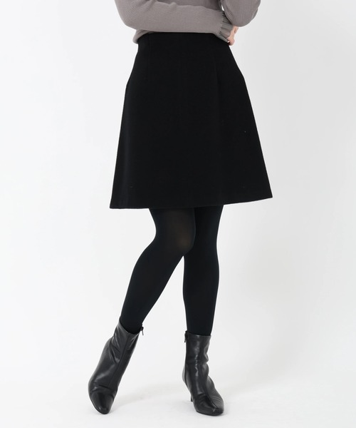 STRAWBERRY-FIELDS（ストロベリーフィールズ）の「ラムウールメルトン_ウールミニスカート（スカート・レディース・レッド系その他/ブラック/オフホワイト・2）」の14枚目の写真