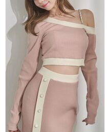 EATME | 【SETUP】バイカラーワンショルTOP(Tシャツ/カットソー)