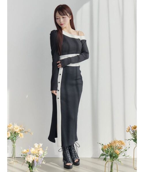 EATME（イートミー）の「【SETUP】バイカラーワンショルTOP（Tシャツ/カットソー・レディース・ピンク/グレー/ブラック・FREE）」の19枚目の写真