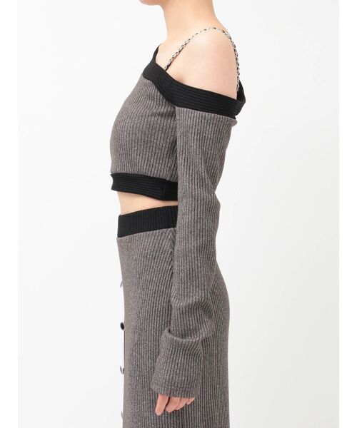 EATME（イートミー）の「【SETUP】バイカラーワンショルTOP（Tシャツ/カットソー・レディース・ピンク/グレー/ブラック・FREE）」の12枚目の写真