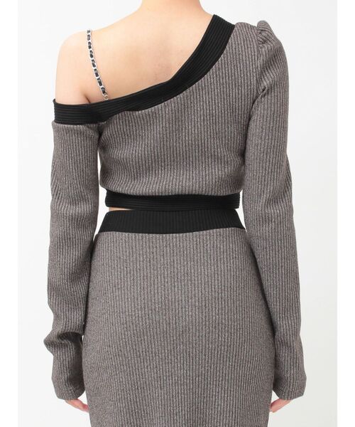 EATME（イートミー）の「【SETUP】バイカラーワンショルTOP（Tシャツ/カットソー・レディース・ピンク/グレー/ブラック・FREE）」の13枚目の写真