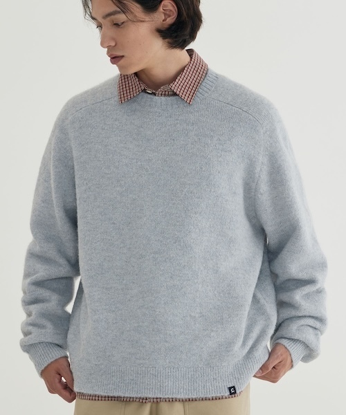COVERNAT（カバーナット）の「HAIRY RAGLAN KNIT（ニット/セーター・メンズ・アイボリー/グリーン/ライトグレー・X-LARGE/LARGE/MEDIUM/SMALL/X-SMALL/XX-LARGE）」の2枚目の写真