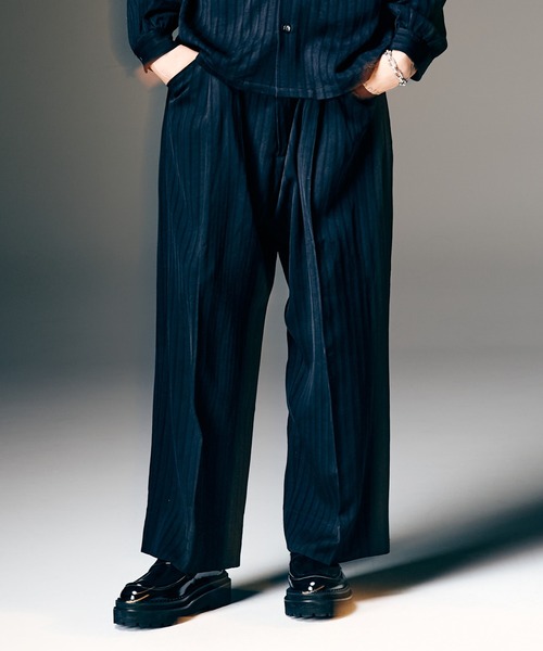 Stripe Jacquard Linen Pants / ストライプジャガードリネンパンツ