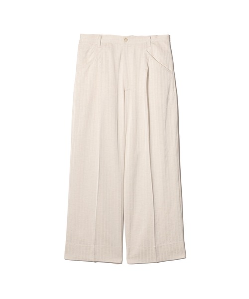 glamb（グラム）の「Stripe Jacquard Linen Pants / ストライプジャガードリネンパンツ（スラックス・メンズ・ホワイト/ブラック/ブルー・S/M/L）」の4枚目の写真