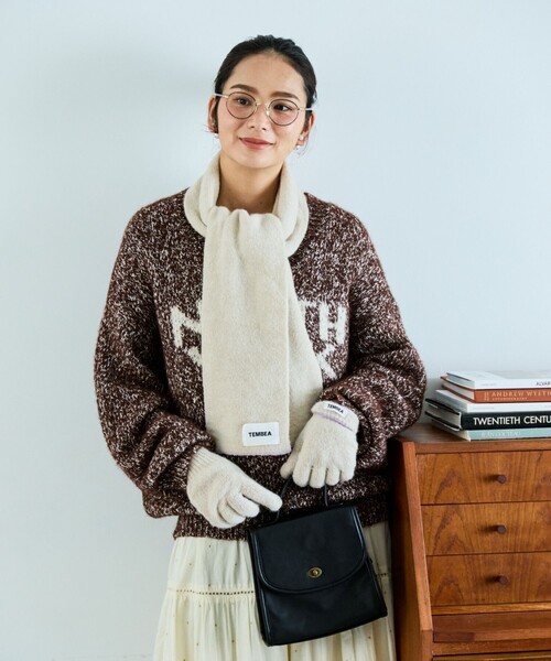 TEMBEA(テンベア)の「TEMBEA × FREAK'S STORE/テンベア × フリークスストア 別注MUFFLER WOOL 別注ウール マフラー(マフラー・メンズ・ライトグレー/ナチュラル/チャコールグレー/グレー・ONE SIZE)」の1枚目の写真