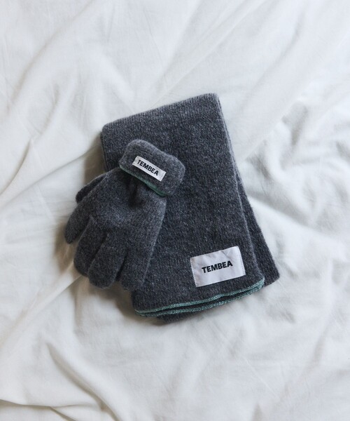 TEMBEA(テンベア)の「TEMBEA × FREAK'S STORE/テンベア × フリークスストア 別注MUFFLER WOOL 別注ウール マフラー(マフラー・メンズ・ライトグレー/ナチュラル/チャコールグレー/グレー・ONE SIZE)」の4枚目の写真