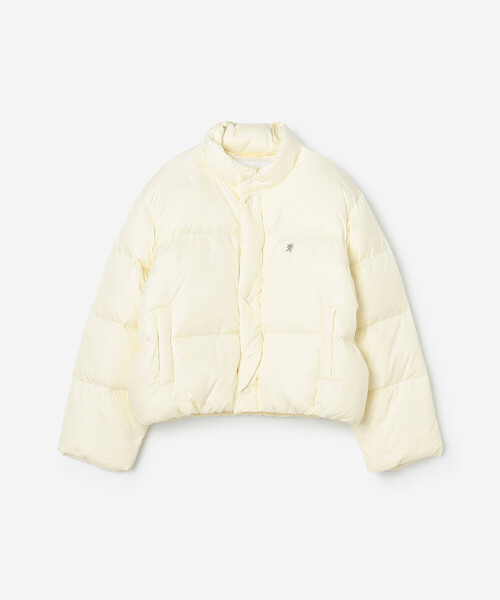 GYMPHLEX(ジムフレックス)の「Gymphlex | ナイロン ダウンショートジャケット WOMEN(ダウンジャケット/コート・レディース・アイボリー/チャコール・14)」の3枚目の写真