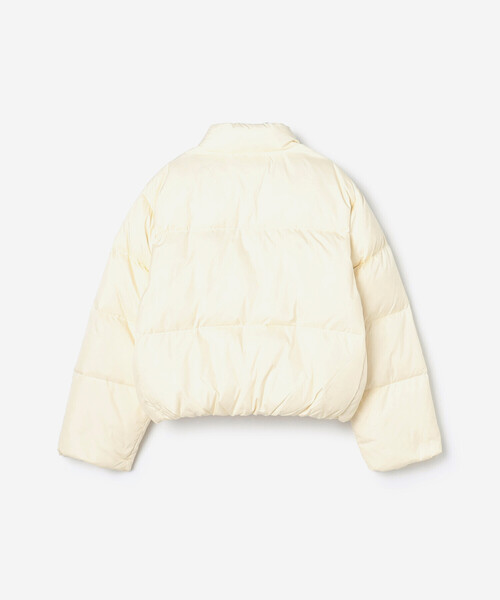 GYMPHLEX(ジムフレックス)の「Gymphlex | ナイロン ダウンショートジャケット WOMEN(ダウンジャケット/コート・レディース・アイボリー/チャコール・14)」の4枚目の写真