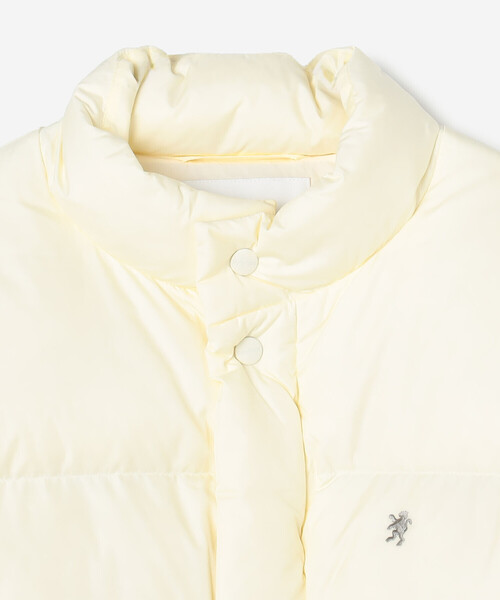 GYMPHLEX(ジムフレックス)の「Gymphlex | ナイロン ダウンショートジャケット WOMEN(ダウンジャケット/コート・レディース・アイボリー/チャコール・14)」の5枚目の写真