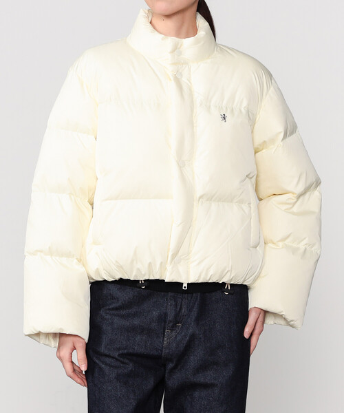 GYMPHLEX(ジムフレックス)の「Gymphlex | ナイロン ダウンショートジャケット WOMEN(ダウンジャケット/コート・レディース・アイボリー/チャコール・14)」の16枚目の写真