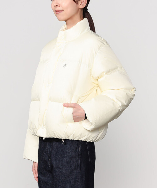 GYMPHLEX(ジムフレックス)の「Gymphlex | ナイロン ダウンショートジャケット WOMEN(ダウンジャケット/コート・レディース・アイボリー/チャコール・14)」の1枚目の写真