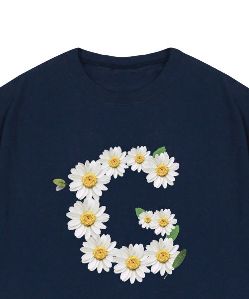 GRAVER（グレーバー）の「[ユニセックス]ビッグGフラワースマイル半袖Tシャツ_ネイビー（Tシャツ/カットソー・レディース・ネイビー・SMALL/LARGE/X-LARGE/MEDIUM）」の2枚目の写真