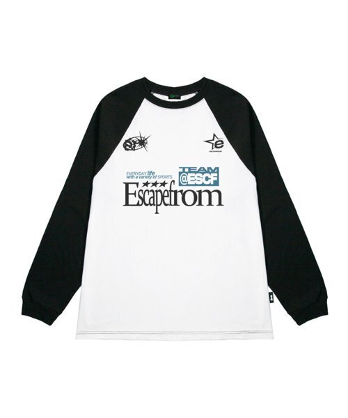 ESCAPEFROM(エスケープフロム)の「ESCF スポーツプリントロングスリーブブラック(Tシャツ/カットソー・レディース・その他・MEDIUM/LARGE/SMALL)」の1枚目の写真