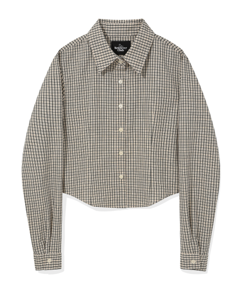 Retriever Club（レトリーバークラブ）の「CHECK CROP SHIRTS [BEIGE]（シャツ/ブラウス・レディース・その他・FREE）」の2枚目の写真