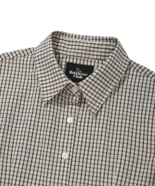 Retriever Club（レトリーバークラブ）の「CHECK CROP SHIRTS [BEIGE]（シャツ/ブラウス・レディース・その他・FREE）」の4枚目の写真
