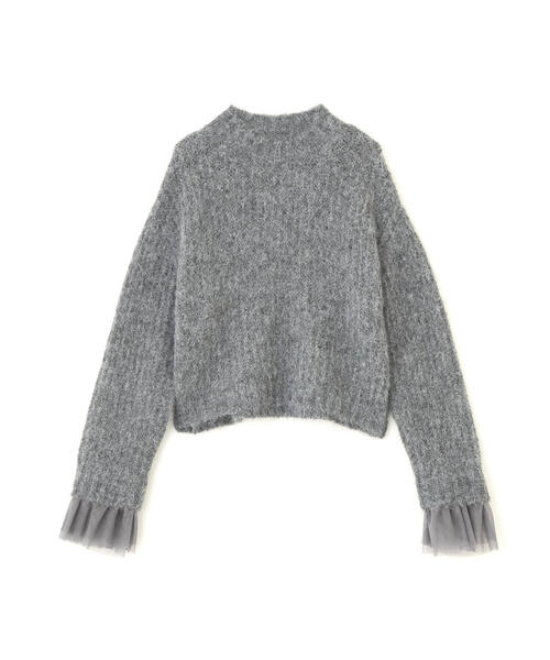 PROPORTION BODY DRESSING(プロポーションボディドレッシング)の「<ウォッシャブル>チュールスリーブボックスニット / 1216170004(ニット/セーター・レディース・グレー/ピンク/ホワイト系その他・FREE)」の6枚目の写真