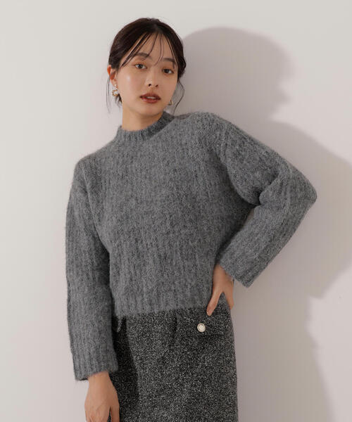 PROPORTION BODY DRESSING(プロポーションボディドレッシング)の「<ウォッシャブル>チュールスリーブボックスニット / 1216170004(ニット/セーター・レディース・グレー/ピンク/ホワイト系その他・FREE)」の12枚目の写真