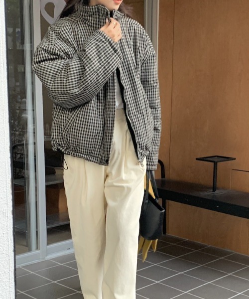 FREE STYLISTS(フリー スタイリスト)の「YUGA_YGMC 2-way boa check pattern blouson coat(ブルゾン・レディース・ブラック/ブラウン・FREE)」の18枚目の写真