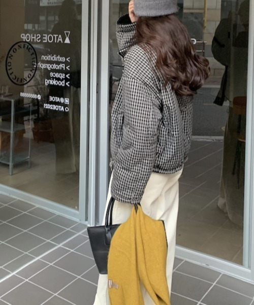 FREE STYLISTS(フリー スタイリスト)の「YUGA_YGMC 2-way boa check pattern blouson coat(ブルゾン・レディース・ブラック/ブラウン・FREE)」の20枚目の写真