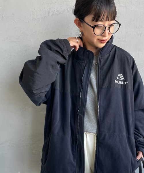 JEANS FACTORY Clothes（ジーンズファクトリークローズ）の「[Jeans Factory Clothes/ジーンズファクトリークローズ] ポーラテック フリースジャケット（その他アウター・レディース・ブラック/チャコールグレー/ベージュ・S/M/L）」の2枚目の写真