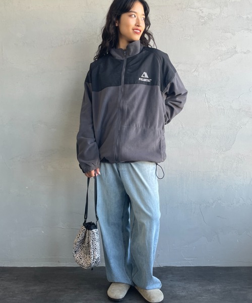JEANS FACTORY Clothes（ジーンズファクトリークローズ）の「[Jeans Factory Clothes/ジーンズファクトリークローズ] ポーラテック フリースジャケット（その他アウター・レディース・ブラック/チャコールグレー/ベージュ・S/M/L）」の7枚目の写真
