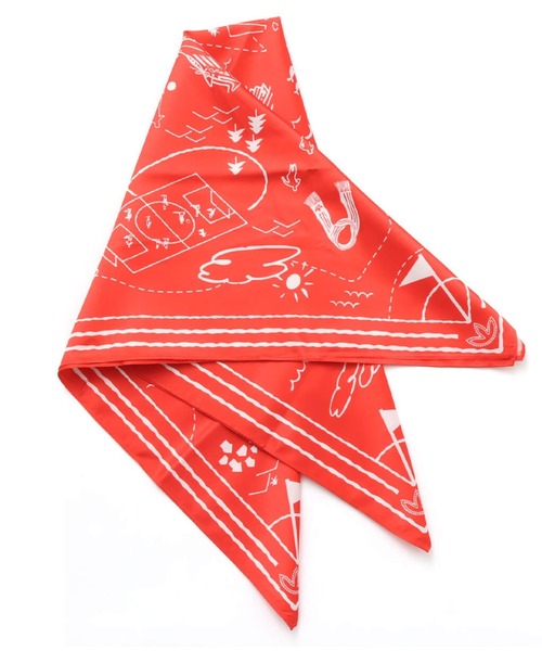 adidas(アディダス)の「adidas MR PIN&SCARF / アディダス ミスター ピン & スカーフ(バンダナ/スカーフ・メンズ・レッド・ONE SIZE)」の4枚目の写真