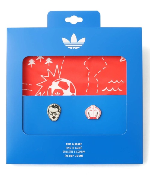 adidas(アディダス)の「adidas MR PIN&SCARF / アディダス ミスター ピン & スカーフ(バンダナ/スカーフ・メンズ・レッド・ONE SIZE)」の2枚目の写真