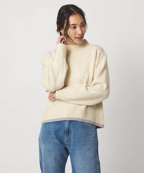 A DAY IN THE LIFE UNITED ARROWS(アデイインザライフユナイテッドアローズ)の「ラメネップ ハイネックニット <A DAY IN THE LIFE>(ニット/セーター・レディース・オフホワイト/ライム/ダークグレー/コバルトブルー・FREE)」の5枚目の写真
