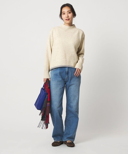 A DAY IN THE LIFE UNITED ARROWS(アデイインザライフユナイテッドアローズ)の「ラメネップ ハイネックニット <A DAY IN THE LIFE>(ニット/セーター・レディース・オフホワイト/ライム/ダークグレー/コバルトブルー・FREE)」の6枚目の写真
