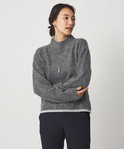 A DAY IN THE LIFE UNITED ARROWS(アデイインザライフユナイテッドアローズ)の「ラメネップ ハイネックニット <A DAY IN THE LIFE>(ニット/セーター・レディース・オフホワイト/ライム/ダークグレー/コバルトブルー・FREE)」の8枚目の写真