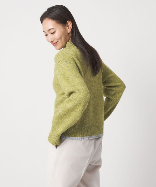 A DAY IN THE LIFE UNITED ARROWS(アデイインザライフユナイテッドアローズ)の「ラメネップ ハイネックニット <A DAY IN THE LIFE>(ニット/セーター・レディース・オフホワイト/ライム/ダークグレー/コバルトブルー・FREE)」の9枚目の写真