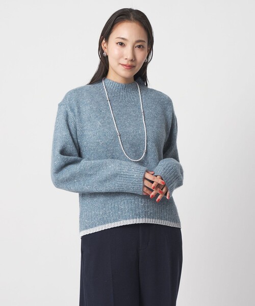 A DAY IN THE LIFE UNITED ARROWS(アデイインザライフユナイテッドアローズ)の「ラメネップ ハイネックニット <A DAY IN THE LIFE>(ニット/セーター・レディース・オフホワイト/ライム/ダークグレー/コバルトブルー・FREE)」の12枚目の写真