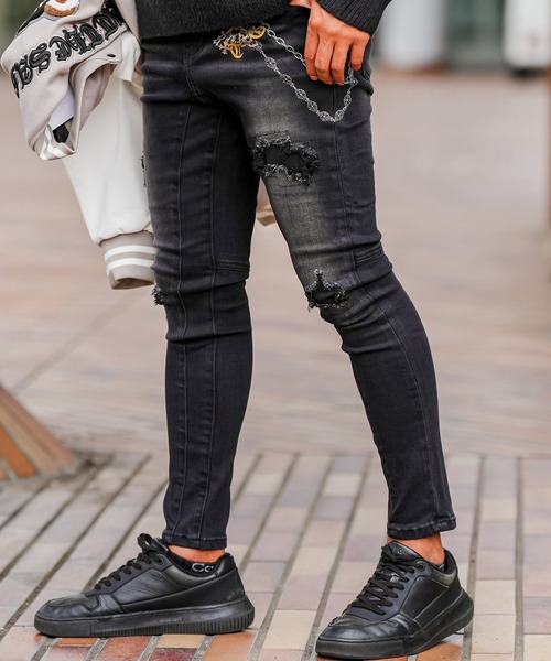 adamsJUGGLER（アダムスジャグラー）の「RTEG I/P デニムロングパンツ（デニムパンツ・メンズ・インディゴブルー/ブラック・S/M/L/XL/XXL）」の22枚目の写真