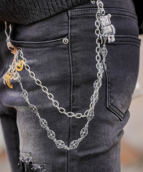 adamsJUGGLER（アダムスジャグラー）の「RTEG I/P デニムロングパンツ（デニムパンツ・メンズ・インディゴブルー/ブラック・S/M/L/XL/XXL）」の8枚目の写真