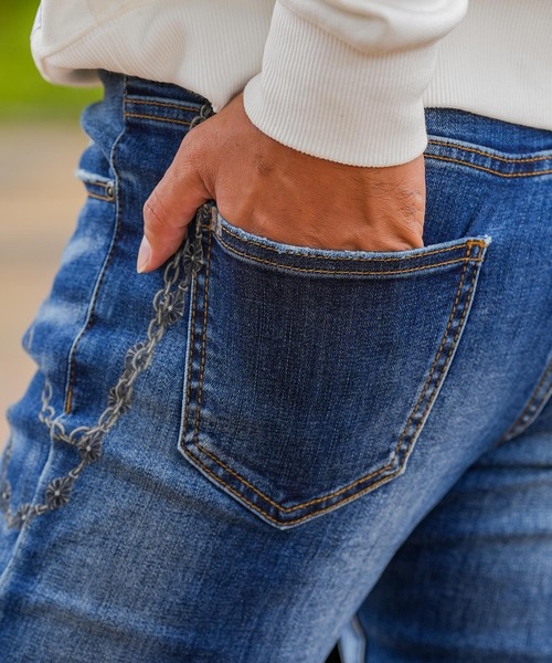 adamsJUGGLER（アダムスジャグラー）の「RTEG I/P デニムロングパンツ（デニムパンツ・メンズ・インディゴブルー/ブラック・S/M/L/XL/XXL）」の17枚目の写真