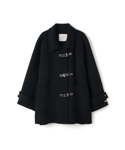 ジャケット・アウター CAEL handmade wool buckle short coat CAEL handmade wool buckle short coat_BLACK