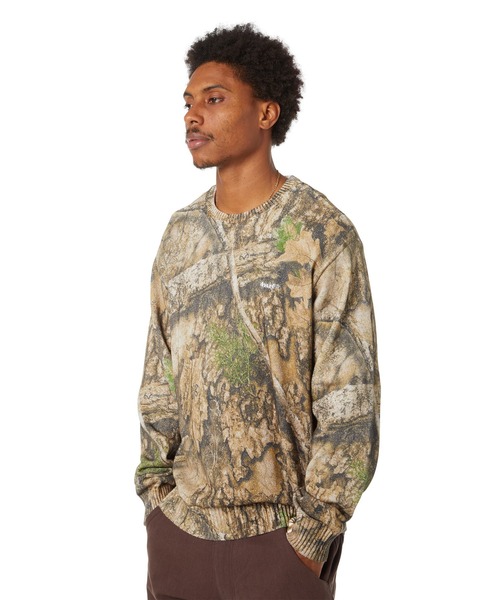 HUF X REALTREE CREWNECK SWEATER（ニット/セーター）｜HUF（ハフ）の