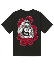 KAN6312（カン6312）の「KTB0153 チカノガールズ グラフィティ 半袖Tシャツ - ブラック（Tシャツ/カットソー）」