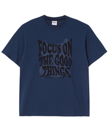 GEOMETRY LETTERING TEE_deep blue