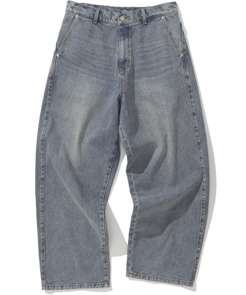 NOT4NERD(ノットフォーナード)の「Curved Semi Wide Denim Pants - Deep Blue(デニムパンツ・レディース・その他・MEDIUM/LARGE/X-LARGE)」の3枚目の写真