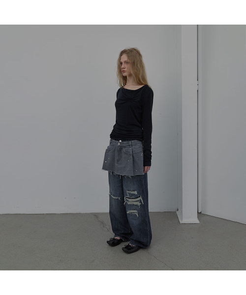 LCDC TM(エルシーディーシーティーエム)の「DART-DETAIL HOODIE (DARK GREY)(パーカー・レディース・その他・SMALL/MEDIUM)」の2枚目の写真