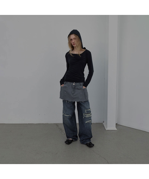 LCDC TM(エルシーディーシーティーエム)の「DART-DETAIL HOODIE (DARK GREY)(パーカー・レディース・その他・SMALL/MEDIUM)」の5枚目の写真
