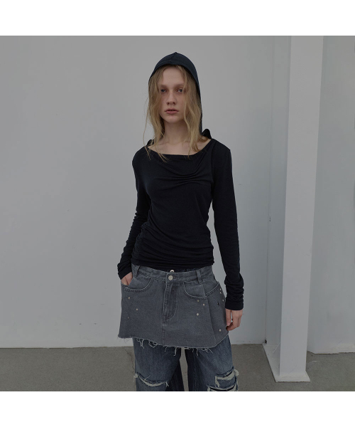 LCDC TM(エルシーディーシーティーエム)の「DART-DETAIL HOODIE (DARK GREY)(パーカー・レディース・その他・SMALL/MEDIUM)」の7枚目の写真