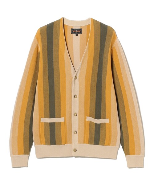 BEAMS PLUS（ビームスプラス）の「マルチ ストライプ カーディガン（カーディガン/ボレロ・メンズ・イエロー/グレー/グリーン・SMALL/X-LARGE/MEDIUM/LARGE）」の7枚目の写真