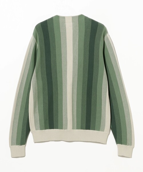 BEAMS PLUS（ビームスプラス）の「マルチ ストライプ カーディガン（カーディガン/ボレロ・メンズ・イエロー/グレー/グリーン・SMALL/X-LARGE/MEDIUM/LARGE）」の13枚目の写真