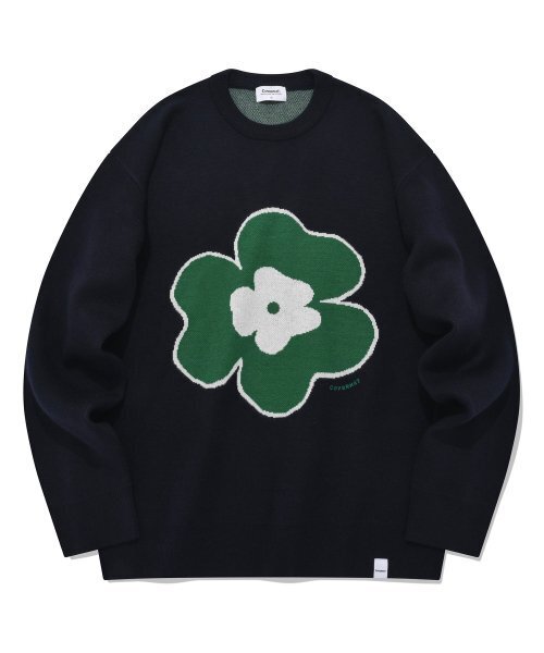 COVERNAT(カバーナット)の「クローバークルーネックニットネイビー(ニット/セーター・レディース・その他・MEDIUM/LARGE)」の1枚目の写真